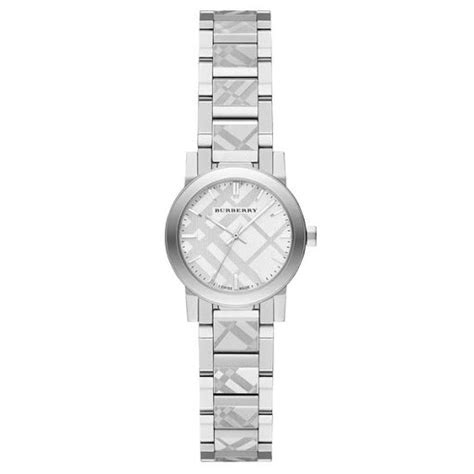 Burberry The City Petite Ladies Watch Silver Nova Check BU9233